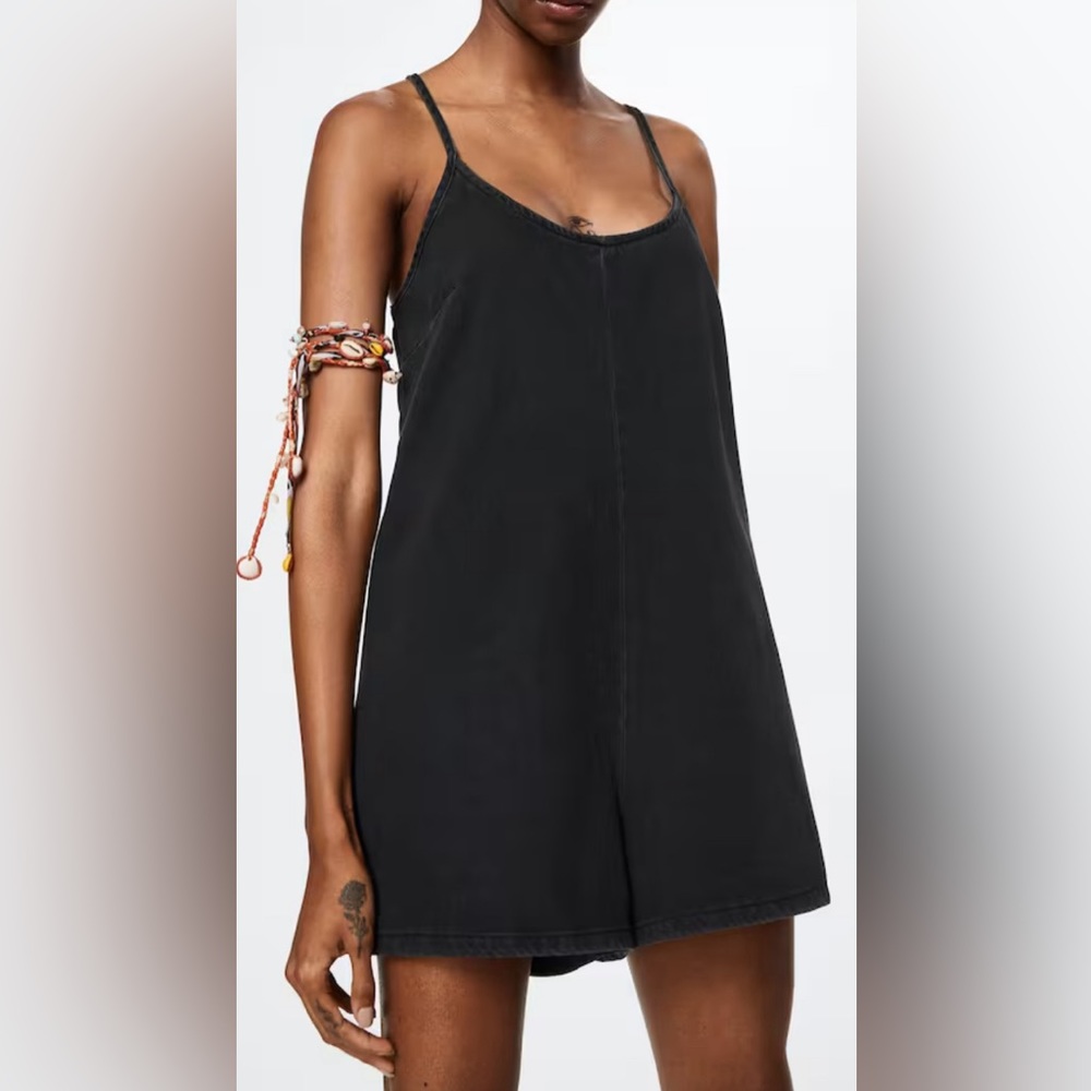 Denim cotton jumpsuit